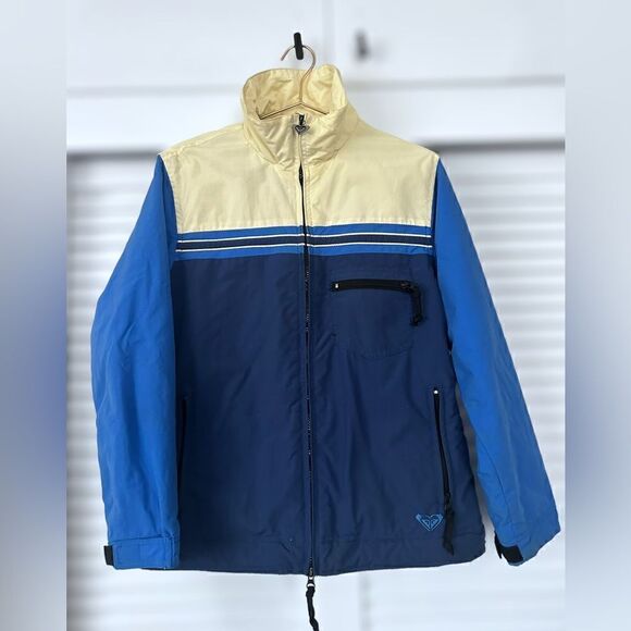 Y2K Roxy x Quicksilver Color Block Winter Snow Snowboarding Ski Jacket- Size L - Picture 5 of 15